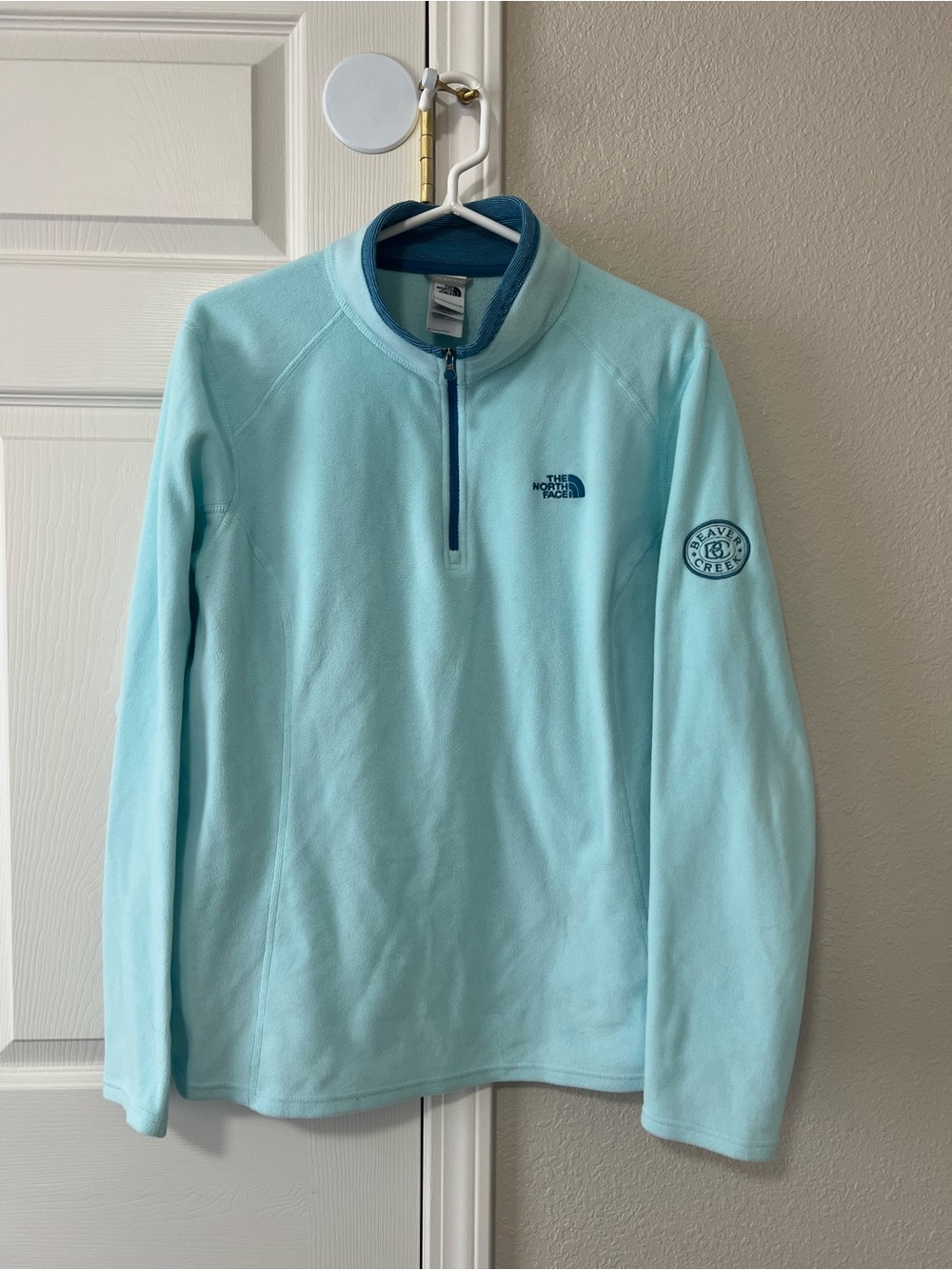 The North Face Polartec Fleece Quarter Zip Beaver Creek Blue Women’s XL